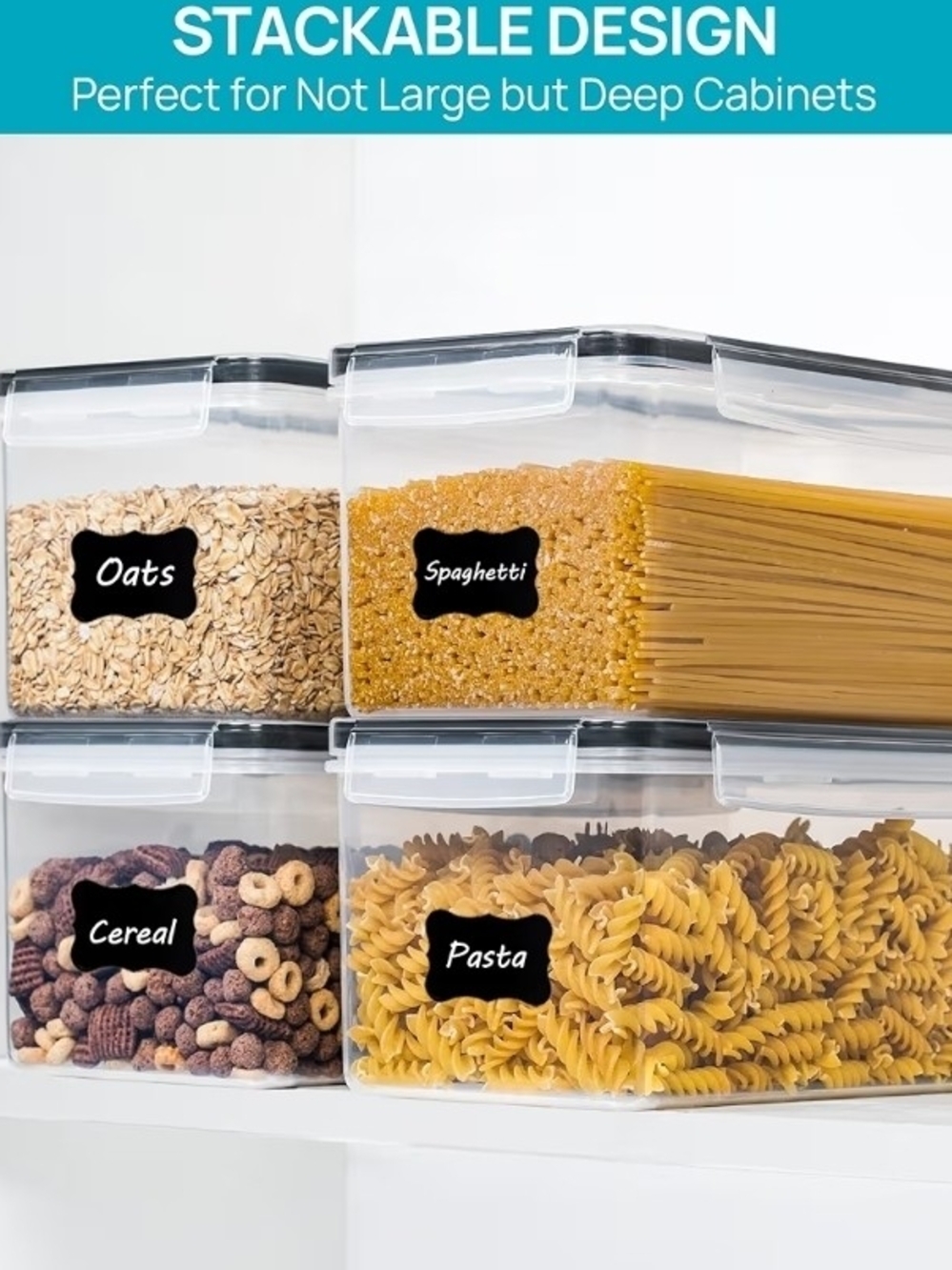 Clear Stackable Food Storage Containers - Transparent (Set) - Picture 5 of 5